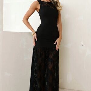 Hello Molly Moon Veil Lace Maxi Dress